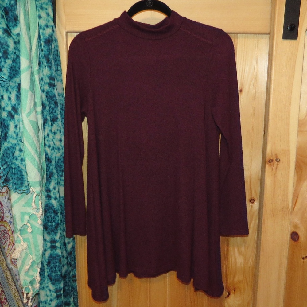 Ultra Soft Mock Neck Sweater Dress